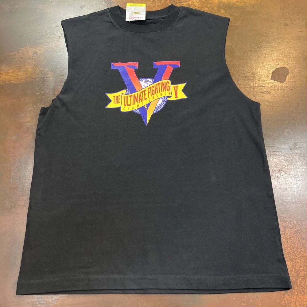 Vintage 1995 UFC 5 Ultimate Fighting Championship V Muscle Tee Shirt Black Small